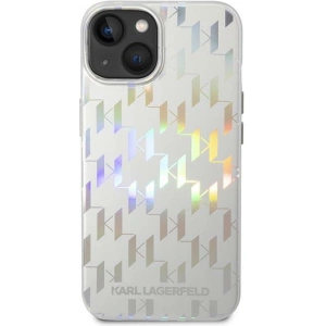 Etui Karl Lagerfeld KLHCP14MLGMMSV3 Apple iPhone 14 Plus / 15 Plus hardcase srebrny/silver Monogram Iridescent