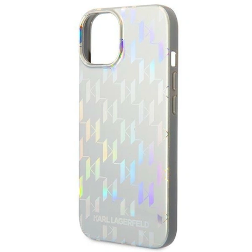 Kup Etui Karl Lagerfeld KLHCP14MLGMMSV3 Apple iPhone 14 Plus / 15 Plus hardcase srebrny/silver Monogram Iridescent - KLD1039 - {ean13} - Sklep Home Screen