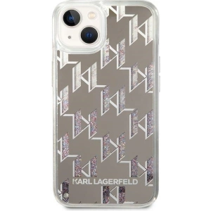Case Karl Lagerfeld KLHCP14MLMNMS Apple iPhone 14 Plus / 15 Plus Hardcase silber/silver Liquid Glitter Monogram