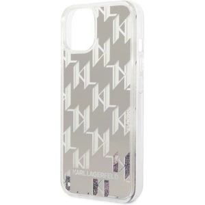 Etui Karl Lagerfeld KLHCP14MLMNMS Apple iPhone 14 Plus / 15 Plus hardcase srebrny/silver Liquid Glitter Monogram