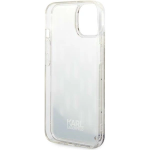Etui Karl Lagerfeld KLHCP14MLMNMS Apple iPhone 14 Plus / 15 Plus hardcase stříbrný/silver Liquid Glitter Monogram
