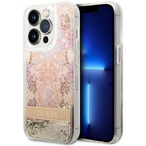 Kup Etui Guess GUHCP14LLFLSD Apple iPhone 14 Pro złoty/gold hardcase Paisley Liquid Glitter - 3666339088484 - GUE1975 - Homescreen.pl