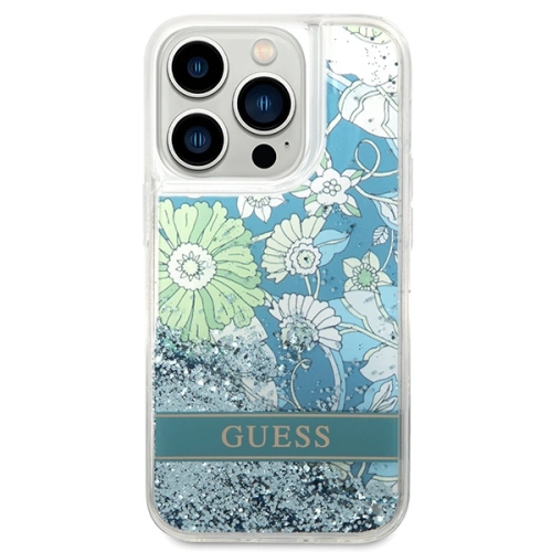 Kup Case Guess GUHCP14LLFLSN Apple iPhone 14 Pro grün/hardcase Flower Liquid Glitter - GUE1976 - {ean13} - Sklep Home Screen