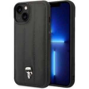 Etui Karl Lagerfeld KLHCP14MPSQPK Apple iPhone 14 Plus / 15 Plus hardcase czarny/black Puffy Ikonik Pin