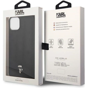 Etui Karl Lagerfeld KLHCP14MPSQPK Apple iPhone 14 Plus / 15 Plus hardcase czarny/black Puffy Ikonik Pin