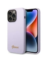 Case Guess GUHCP14LSLSMU Apple iPhone 14 Pro lila/purple Hartschale Silikon Vintage Gold Logo