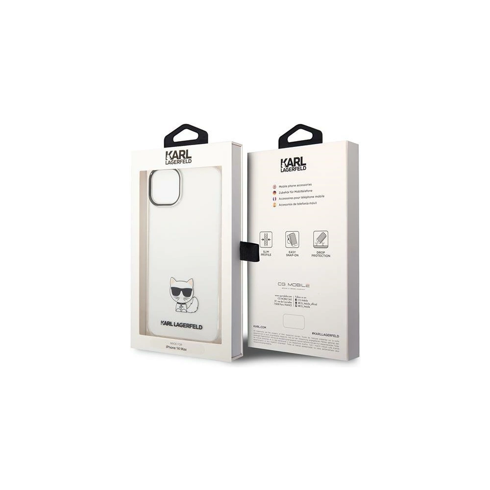 Etui Karl Lagerfeld KLHCP14SCTTR Apple iPhone 14 hardcase przeźroczysty/transparent Choupette Body