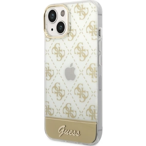 Etui Guess GUHCP14MHG4MHG Apple iPhone 14 Plus / 15 Plus złoty/gold hardcase 4G Pattern Script