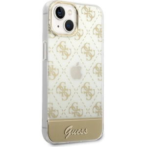 Etui Guess GUHCP14MHG4MHG Apple iPhone 14 Plus / 15 Plus złoty/gold hardcase 4G Pattern Script