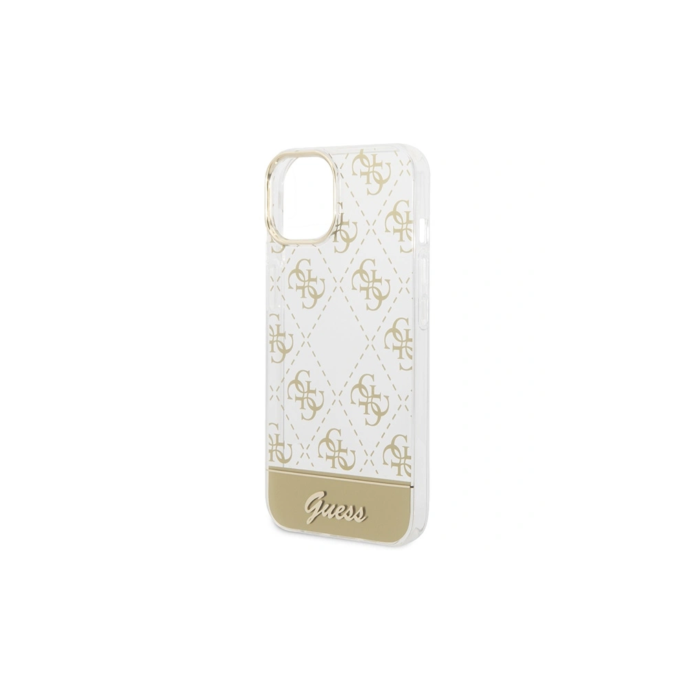 Etui Guess GUHCP14MHG4MHG Apple iPhone 14 Plus / 15 Plus złoty/gold hardcase 4G Pattern Script