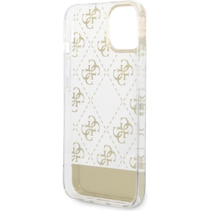 Etui Guess GUHCP14MHG4MHG Apple iPhone 14 Plus / 15 Plus złoty/gold hardcase 4G Pattern Script