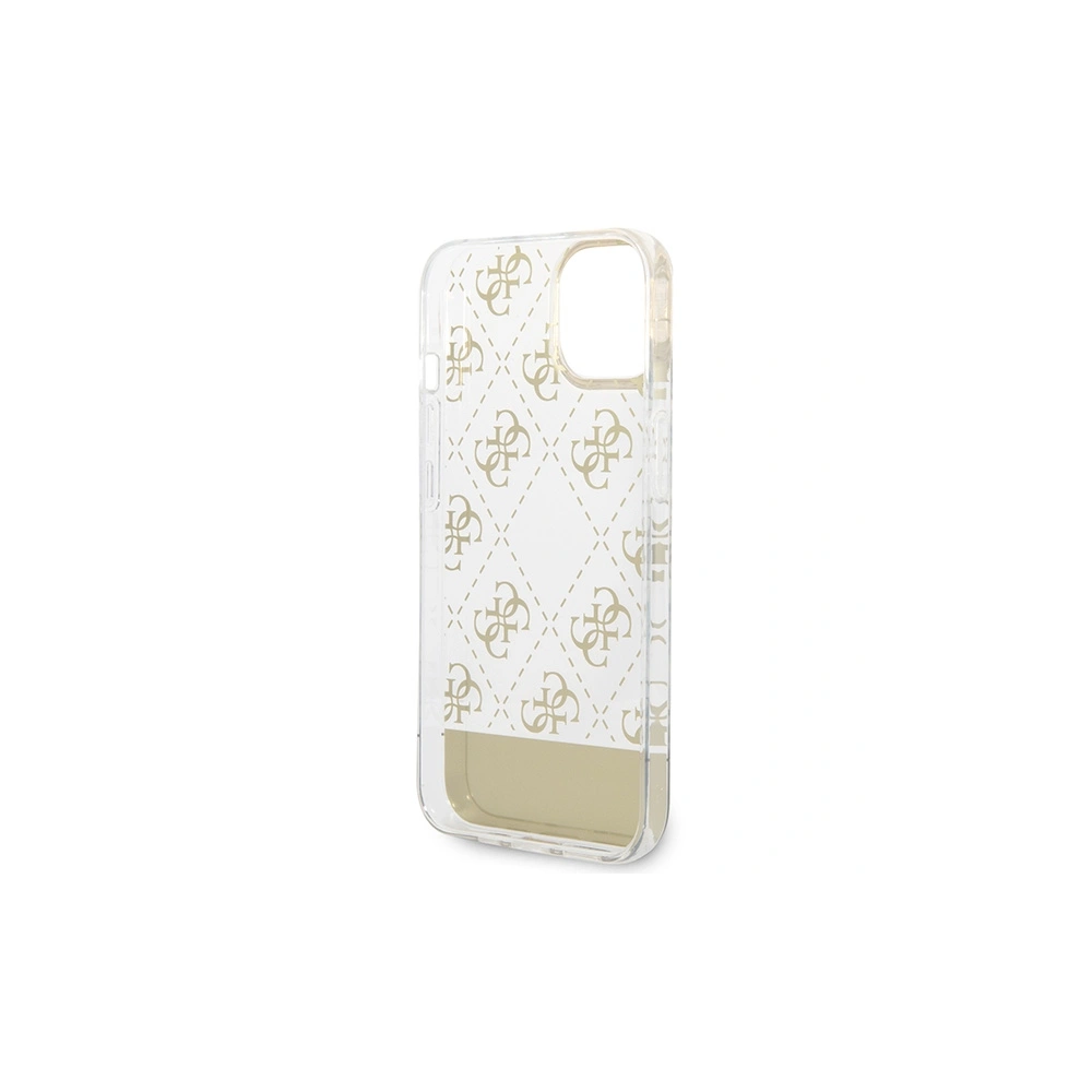 Etui Guess GUHCP14MHG4MHG Apple iPhone 14 Plus / 15 Plus złoty/gold hardcase 4G Pattern Script