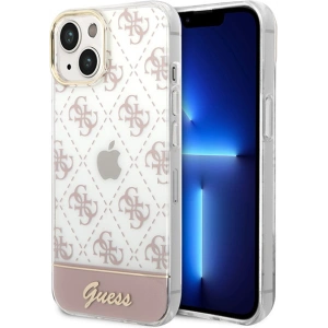 Etui Guess GUHCP14MHG4MHP Apple iPhone 14 Plus / 15 Plus różowy/pink hardcase 4G Pattern Script
