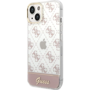 Etui Guess GUHCP14MHG4MHP Apple iPhone 14 Plus / 15 Plus różowy/pink hardcase 4G Pattern Script