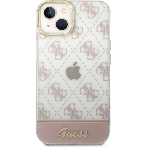 Etui Guess GUHCP14MHG4MHP Apple iPhone 14 Plus / 15 Plus różowy/pink hardcase 4G Pattern Script