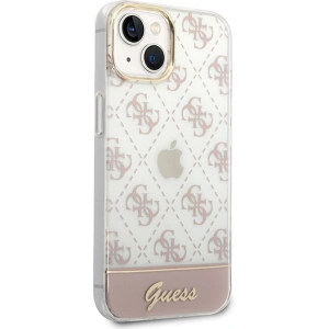 Etui Guess GUHCP14MHG4MHP Apple iPhone 14 Plus / 15 Plus różowy/pink hardcase 4G Pattern Script