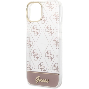 Etui Guess GUHCP14MHG4MHP Apple iPhone 14 Plus / 15 Plus różowy/pink hardcase 4G Pattern Script
