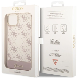 Etui Guess GUHCP14MHG4MHP Apple iPhone 14 Plus / 15 Plus różowy/pink hardcase 4G Pattern Script