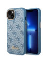 Etui Guess GUHCP14MHG4SHB Apple iPhone 14 Plus / 15 Plus modrý/blue tvrdý kryt 4G Vintage Gold Logo