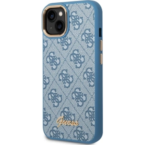 Etui Guess GUHCP14MHG4SHB Apple iPhone 14 Plus / 15 Plus niebieski/blue hard case 4G Vintage Gold Logo