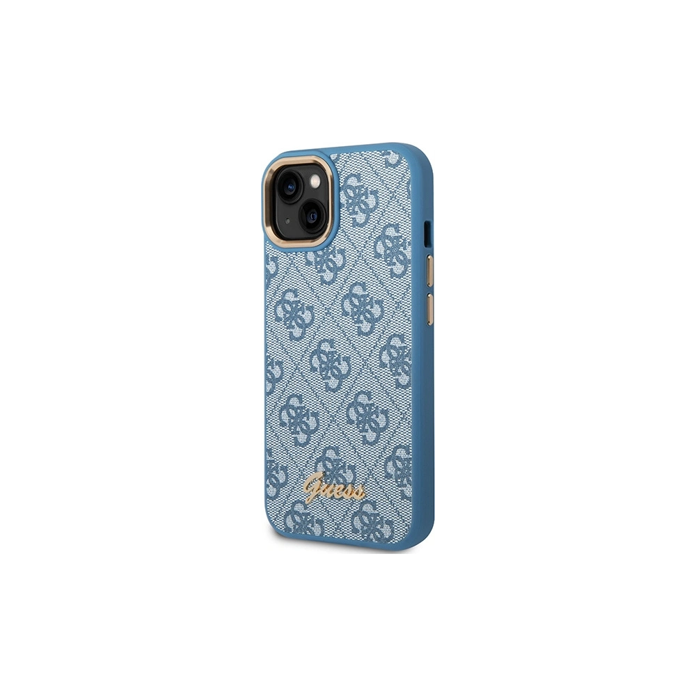 Etui Guess GUHCP14MHG4SHB Apple iPhone 14 Plus / 15 Plus niebieski/blue hard case 4G Vintage Gold Logo