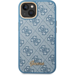 Etui Guess GUHCP14MHG4SHB Apple iPhone 14 Plus / 15 Plus niebieski/blue hard case 4G Vintage Gold Logo