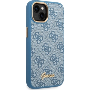 Etui Guess GUHCP14MHG4SHB Apple iPhone 14 Plus / 15 Plus niebieski/blue hard case 4G Vintage Gold Logo