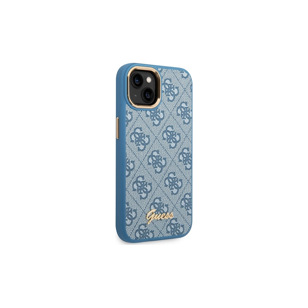 Etui Guess GUHCP14MHG4SHB Apple iPhone 14 Plus / 15 Plus niebieski/blue hard case 4G Vintage Gold Logo