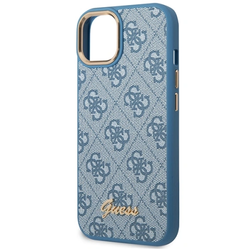 Buy Guess GUHCP14MHG4SHB Apple iPhone 14 Plus / 15 Plus blue hard case 4G Vintage Gold Logo - GUE1986 - {ean13} - Home Screen Store Europe
