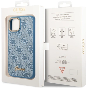 Etui Guess GUHCP14MHG4SHB Apple iPhone 14 Plus / 15 Plus niebieski/blue hard case 4G Vintage Gold Logo
