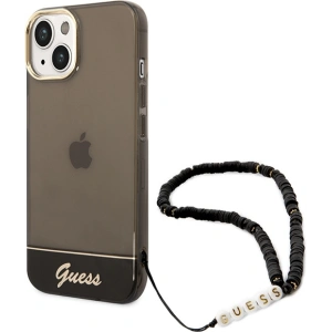 Etui Guess GUHCP14MHGCOHK Apple iPhone 14 Plus / 15 Plus czarny/black hardcase Translucent Pearl Strap