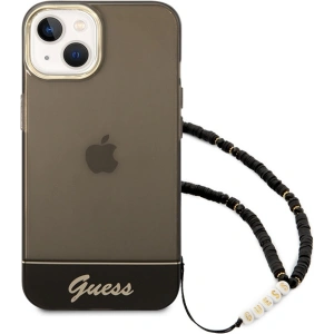 Etui Guess GUHCP14MHGCOHK Apple iPhone 14 Plus / 15 Plus czarny/black hardcase Translucent Pearl Strap