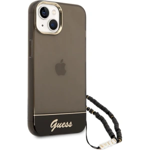 Etui Guess GUHCP14MHGCOHK Apple iPhone 14 Plus / 15 Plus czarny/black hardcase Translucent Pearl Strap