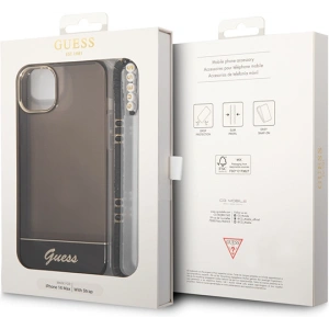 Etui Guess GUHCP14MHGCOHK Apple iPhone 14 Plus / 15 Plus czarny/black hardcase Translucent Pearl Strap
