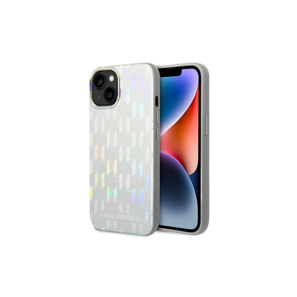 Etui Karl Lagerfeld KLHCP14SLGMMSV3 Apple iPhone 14 hardcase srebrny/silver Monogram Iridescent