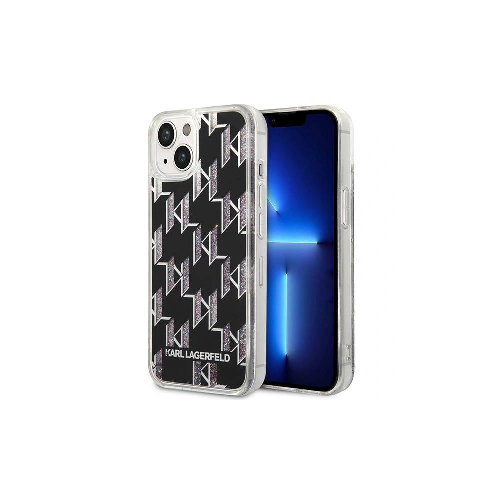 Etui Karl Lagerfeld KLHCP14SLMNMK Apple iPhone 14 hardcase czarny/black Liquid Glitter Monogram