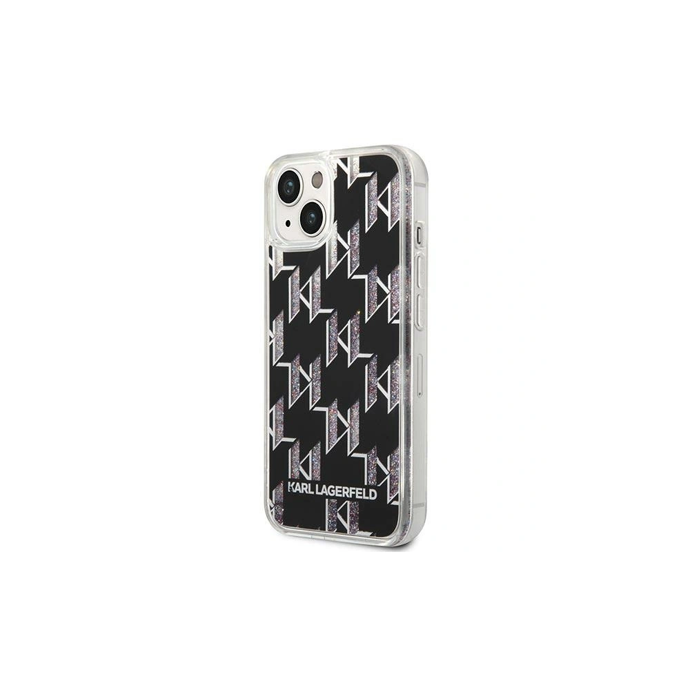 Etui Karl Lagerfeld KLHCP14SLMNMK Apple iPhone 14 hardcase czarny/black Liquid Glitter Monogram