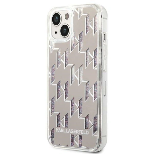 Kup Etui Karl Lagerfeld KLHCP14SLMNMS Apple iPhone 14 hardcase srebrny/silver Liquid Glitter Monogram - KLD1054 - {ean13} - Sklep Home Screen