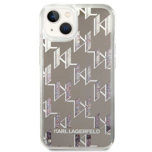 Kup Etui Karl Lagerfeld KLHCP14SLMNMS Apple iPhone 14 hardcase srebrny/silver Liquid Glitter Monogram - KLD1054 - {ean13} - Sklep Home Screen