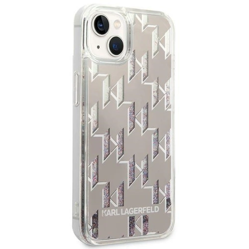 Kup Etui Karl Lagerfeld KLHCP14SLMNMS Apple iPhone 14 hardcase srebrny/silver Liquid Glitter Monogram - KLD1054 - {ean13} - Sklep Home Screen