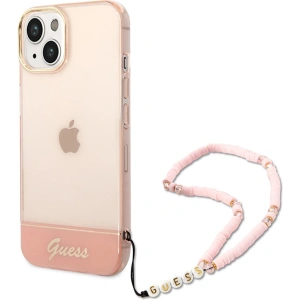 Etui Guess GUHCP14MHGCOHP Apple iPhone 14 Plus / 15 Plus różowy/pink hardcase Translucent Pearl Strap