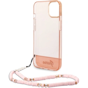 Etui Guess GUHCP14MHGCOHP Apple iPhone 14 Plus / 15 Plus różowy/pink hardcase Translucent Pearl Strap