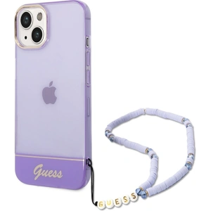 Etui Guess GUHCP14MHGCOHU Apple iPhone 14 Plus / 15 Plus fioletowy/purple hardcase Translucent Pearl Strap