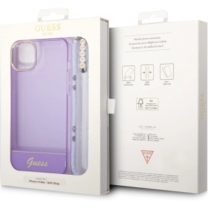 Etui Guess GUHCP14MHGCOHU Apple iPhone 14 Plus / 15 Plus fioletowy/purple hardcase Translucent Pearl Strap