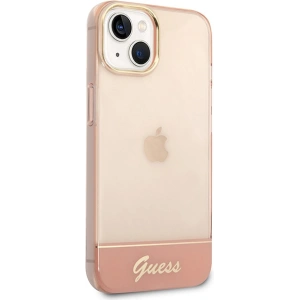 Etui Guess GUHCP14MHGCOP Apple iPhone 14 Plus / 15 Plus różowy/pink hardcase Translucent