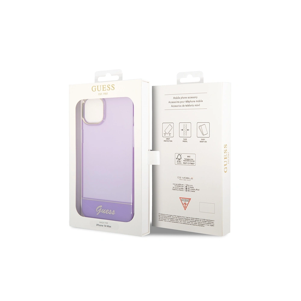Etui Guess GUHCP14MHGCOU Apple iPhone 14 Plus / 15 Plus fioletowy/purple hardcase Translucent