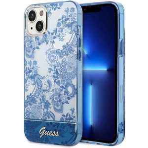 Etui Guess GUHCP14MHGPLHB Apple iPhone 14 Plus / 15 Plus niebieski/blue hardcase Porcelain Collection