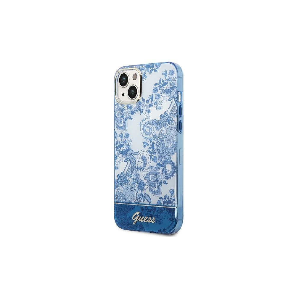 Etui Guess GUHCP14MHGPLHB Apple iPhone 14 Plus / 15 Plus niebieski/blue hardcase Porcelain Collection