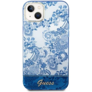Etui Guess GUHCP14MHGPLHB Apple iPhone 14 Plus / 15 Plus niebieski/blue hardcase Porcelain Collection