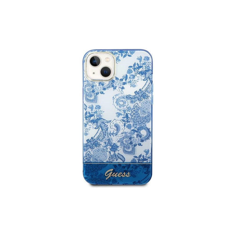 Etui Guess GUHCP14MHGPLHB Apple iPhone 14 Plus / 15 Plus niebieski/blue hardcase Porcelain Collection
